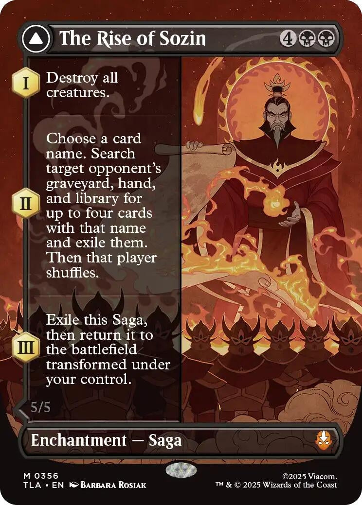 The Rise of Sozin (Borderless) (356) (Foil) [Avatar: The Last Airbender]