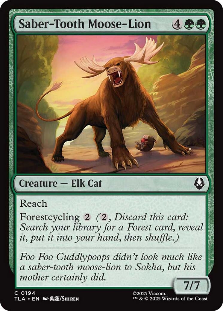 Saber-Tooth Moose-Lion (194) (Foil) [Avatar: The Last Airbender]