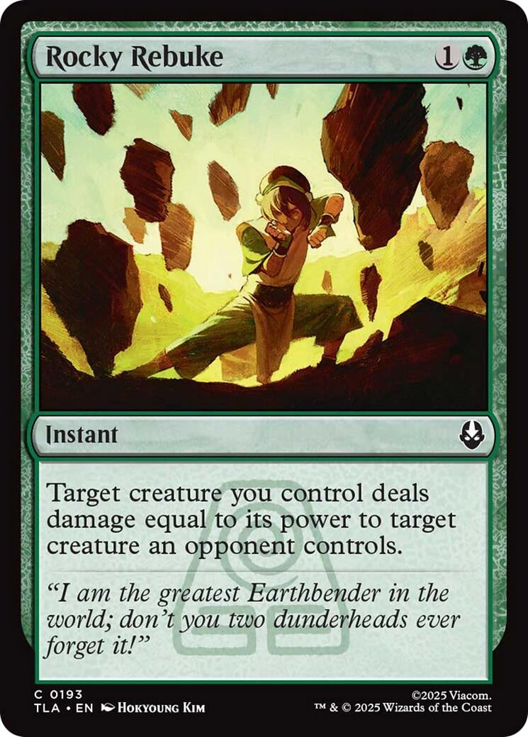 Rocky Rebuke (193) (Foil) [Avatar: The Last Airbender]