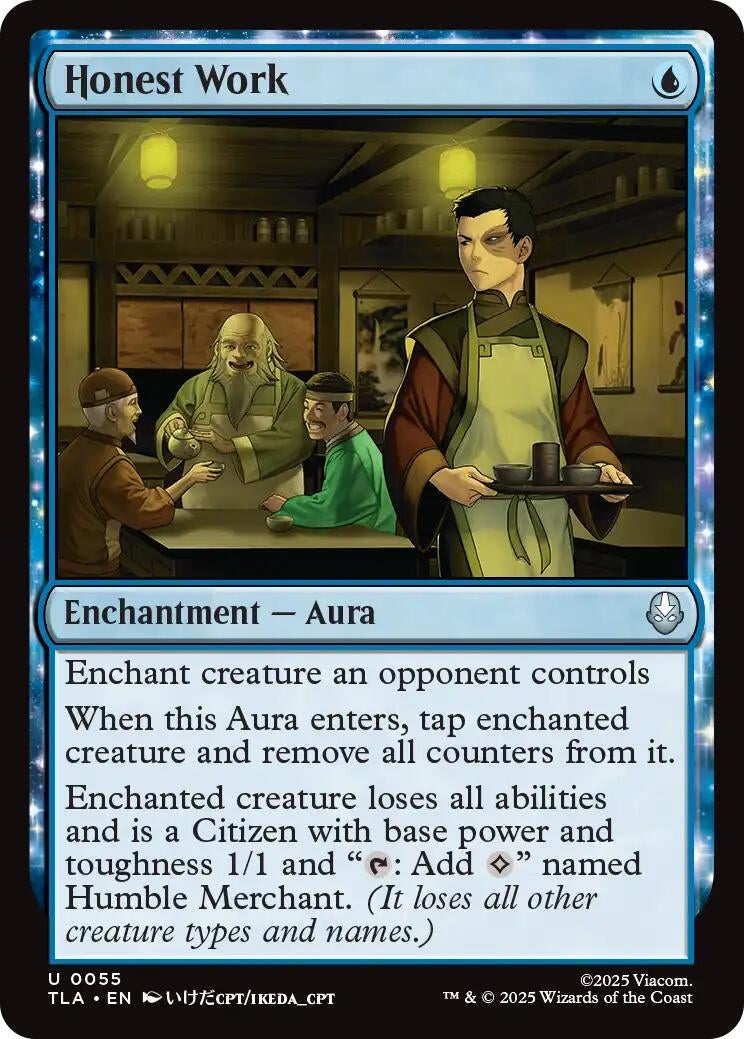 Honest Work (55) (Foil) [Avatar: The Last Airbender]