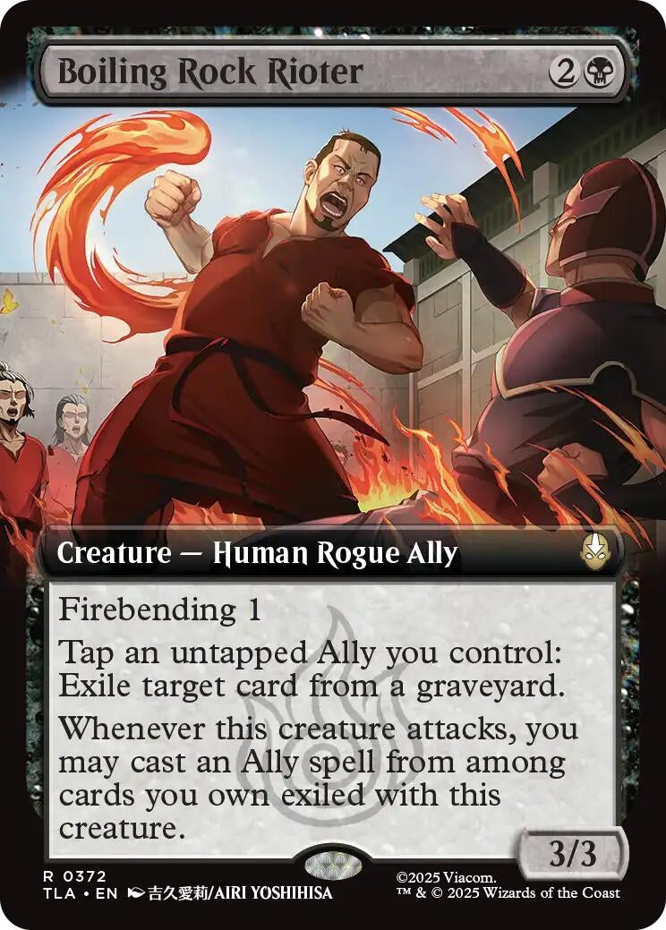 Boiling Rock Rioter (Extended Art) (372) (Foil) [Avatar: The Last Airbender]