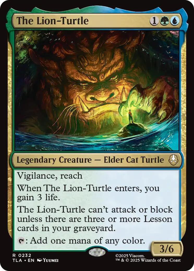 The Lion-Turtle (232) (Foil) [Avatar: The Last Airbender]