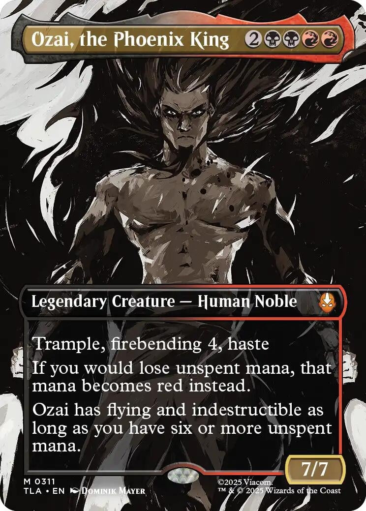Ozai. the Phoenix King (0311) (Borderless) (311) (Foil) [Avatar: The Last Airbender]