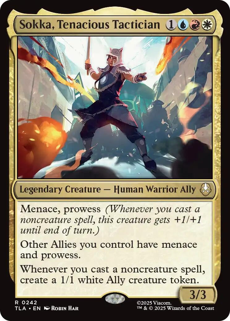 Sokka. Tenacious Tactician (242) (Foil) [Avatar: The Last Airbender]