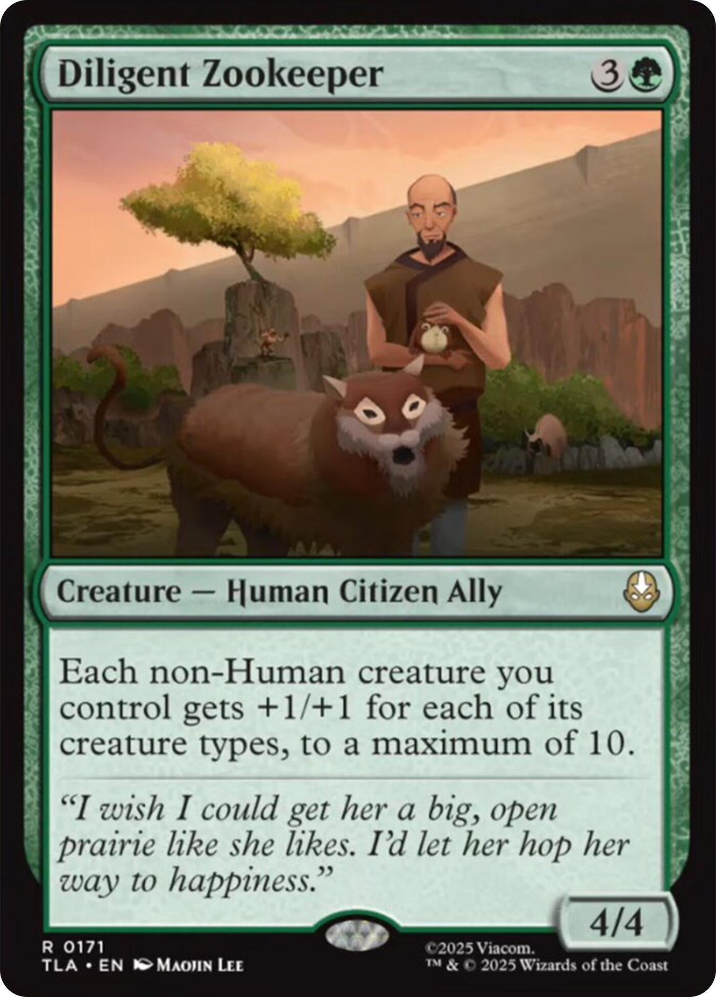 Diligent Zookeeper (171) (Foil) [Avatar: The Last Airbender]
