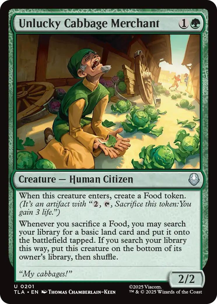 Unlucky Cabbage Merchant (201) (Foil) [Avatar: The Last Airbender]