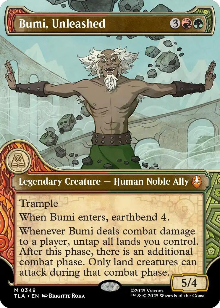 Bumi. Unleashed (Showcase) (348) (Foil) [Avatar: The Last Airbender]