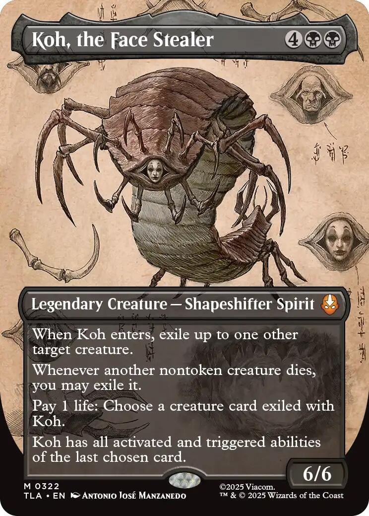 Koh. the Face Stealer (Borderless) (322) (Foil) [Avatar: The Last Airbender]